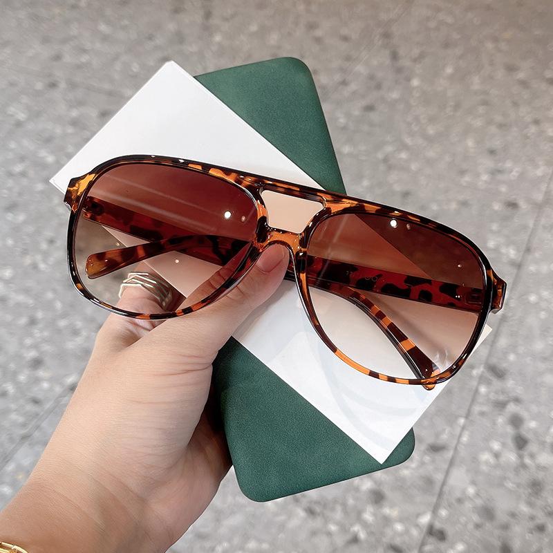 Pilot Shape Sunglasses Women Double Bridge Anti-reflective Women Sun Glasses Driving Fishing Men Glasses