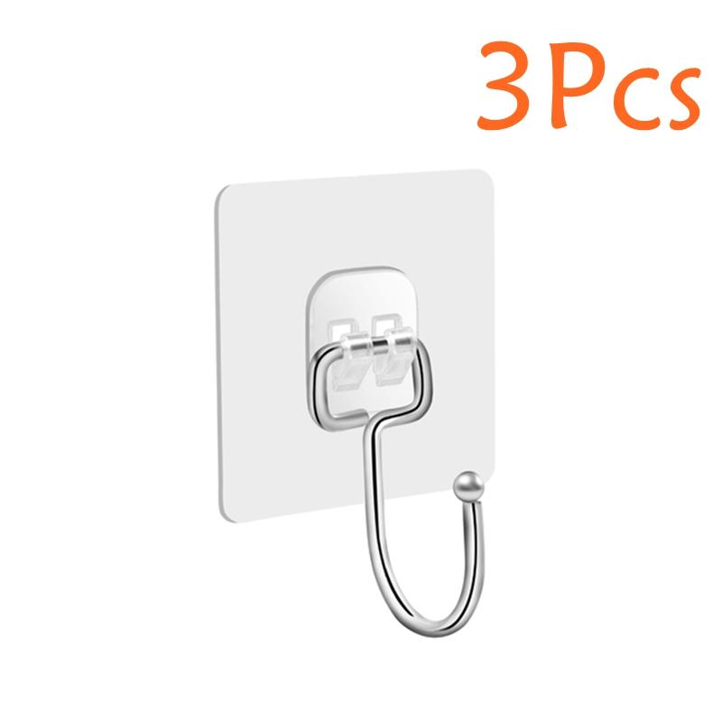 Large Sticky Hook Wall Hook Transparent Gold Seamless Stainless Steel Hook