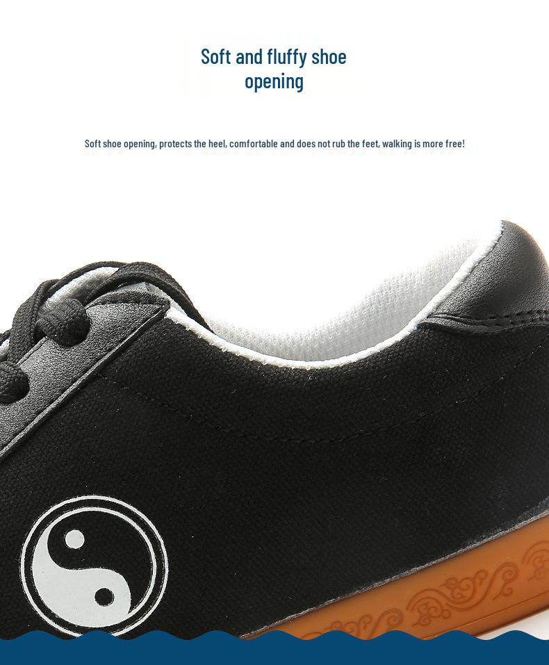 Unisex plátěné boty na Tai Chi s šlachovitou podrážkou pro trénink a soutěže bojových umění, vhodné pro děti i dospělé