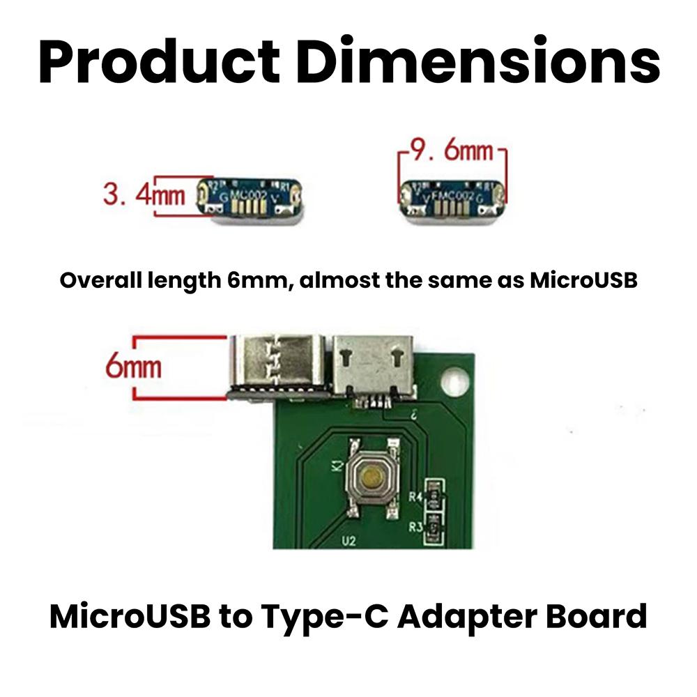 Micro USB Connector Type C Adapter Board USB 2.0 Data Transfer Data Power Adapter DIY Repair Adapte Modification Accessories