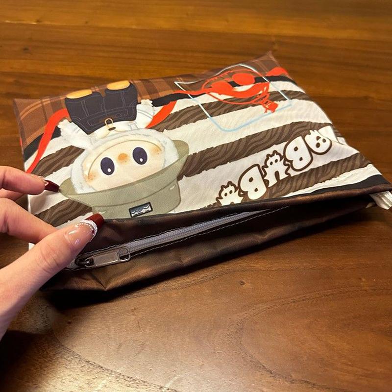 Cartoon Anime Cute Labubu Cosmetic Bags Handbag Large Capacity Makeup Bag Portable Storage Bag Pencil Case Girly Sweet Gifts