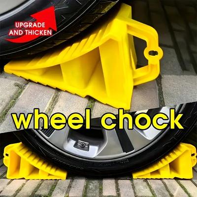 Special Plastic Retainer for Car Tires, Lightweight and Portable Rubber Wheel Chock, with Excellent Anti - Slip Effect