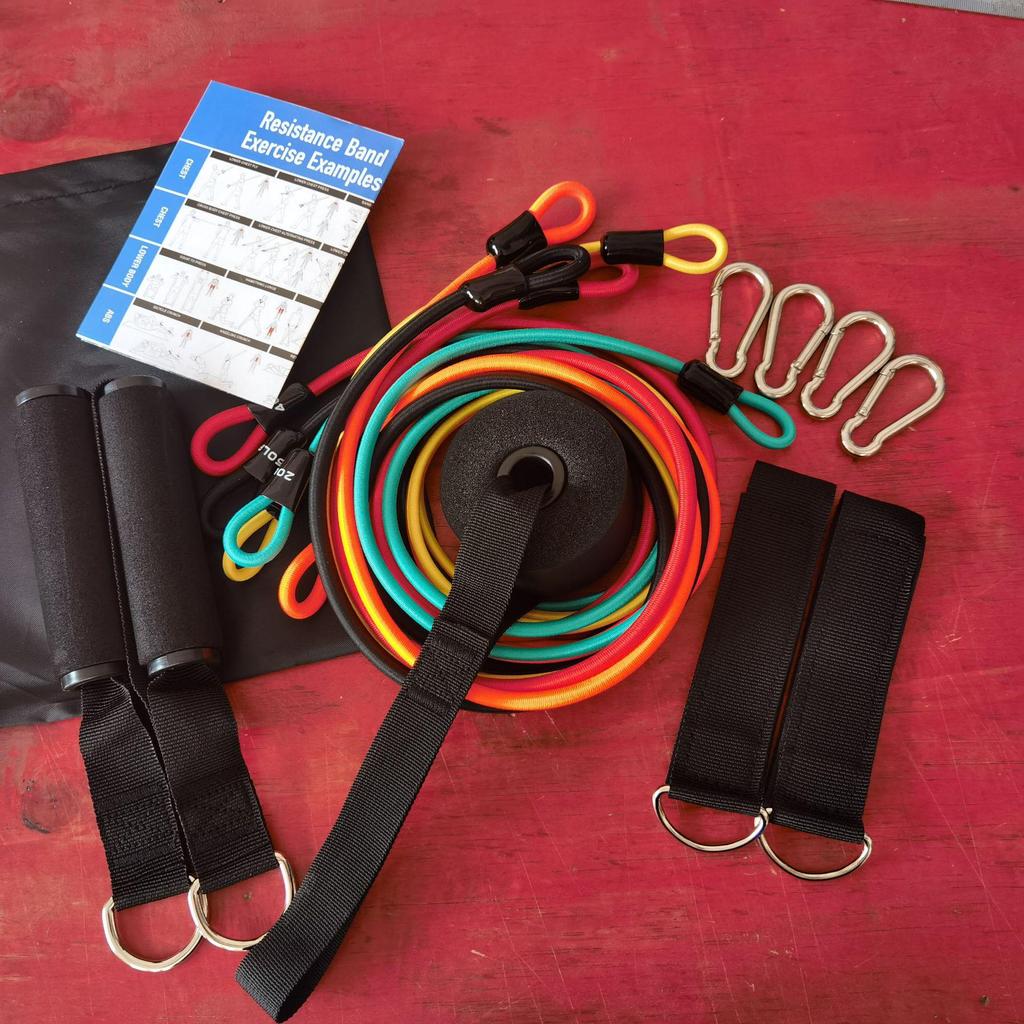 150lb Anti-Break Latex Resistance Bands Set – 11-Piece Multi-Functional Fitness Elastic Bands