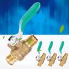 4pcs 1 4in Ball Valve Thicken Double External Thread Brass Drain Shut Off Switch Water Pipe Plumbing Systerm
