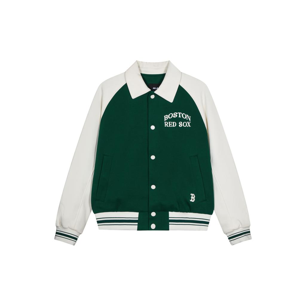 New MLB SS24 Baseball Jacket Unisex Dark Green 3AJPV1641-43GND