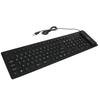 Waterproof USB Wired Keyboard 109 Keys Foldable Keyboard Portable Flexible Keyboard  Desktop Laptop