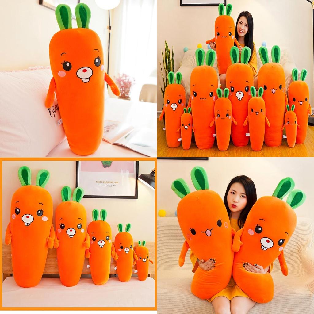 Adorable Carrot Sleeping Pillow Soft Stuffed Animal Plush Toy For Kids And Adults