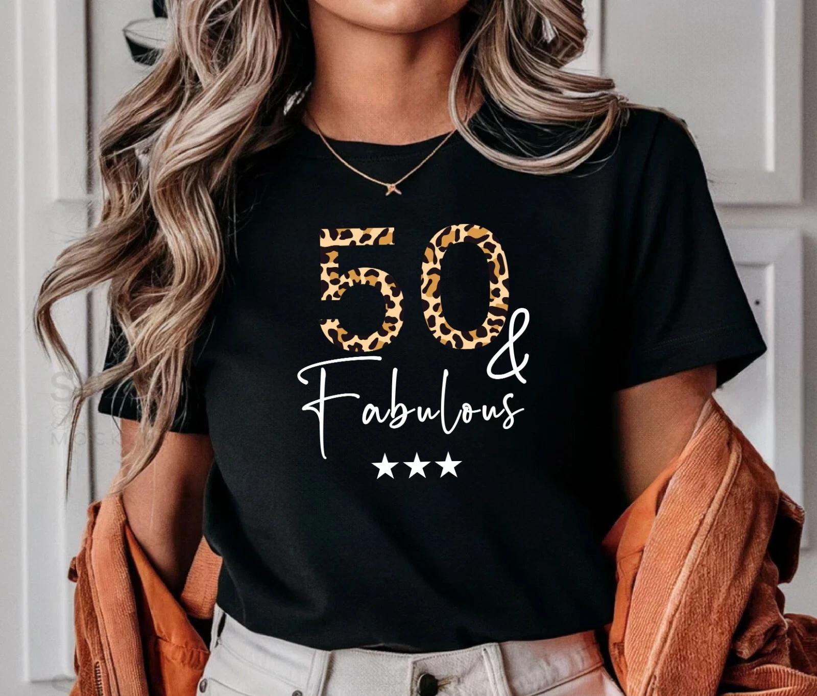 Personalized month 50th Birthday T-Shirt for Mens & t-shirt , Leopard Fabulous 3XL