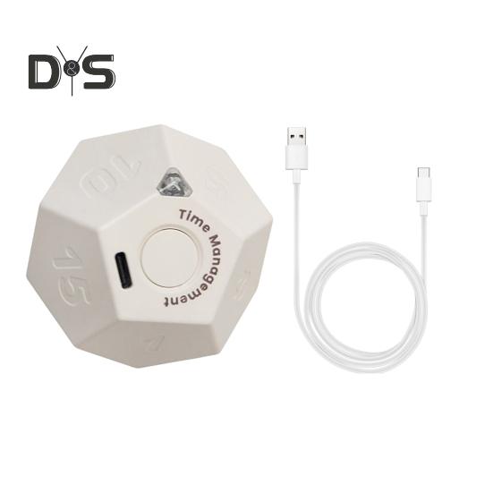 

Портативный таймер Multi Cube на 1/3/5/10/15/20/25/30/45/60/90 минут с установкой вращающегося таймера и режимами вибрации для напоминаний об обучении приготовлении пищи и упражнений молочный белый