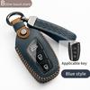 Leather Smart Key Fob Cover For Hyundai Sonata Tucson Santa Fe Elantra Palisade Kia K5 K3 Sportage Sorento Carnival Key Case