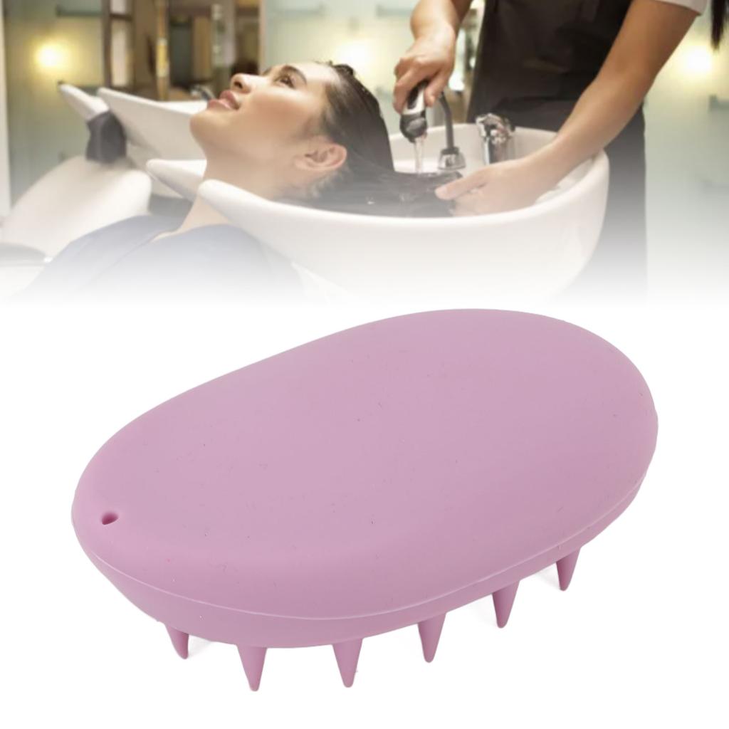 3pcs Oval Shape Hair Brush Silicone Elastic Wide Teeth Shampoo Brush for Hair Washing Cleaning