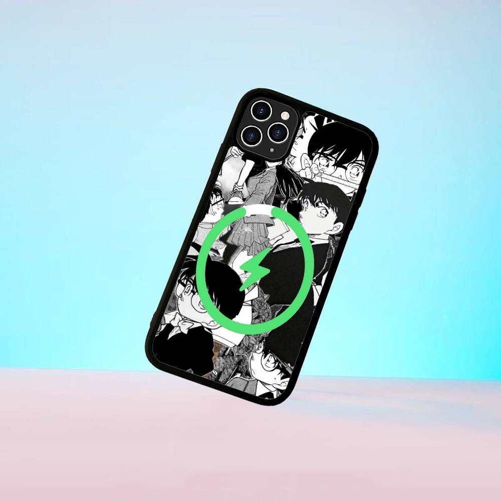 Japan D-Detective Conan Magnetic Case For IPhone 17 16 14 13 12 11 15 Pro Max Plus Wireless Charge Phone Cover