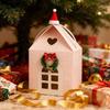Christmas Cottage Gift Box 3D Pop Up House Boxes Festive Paper Craft with Snowflake Designs Reusable Holiday Packaging for Cookies Candies Small