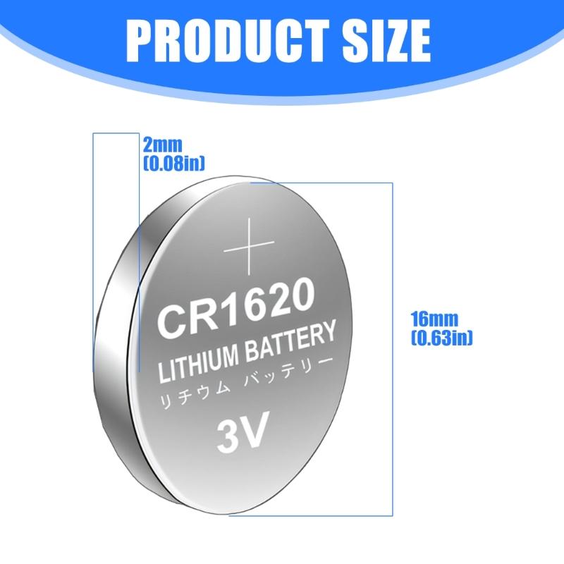 10/5Pcs CR1620 Button Cell Batteries High Performances 3V Power for Electronics Toys and Remote Controls Watches