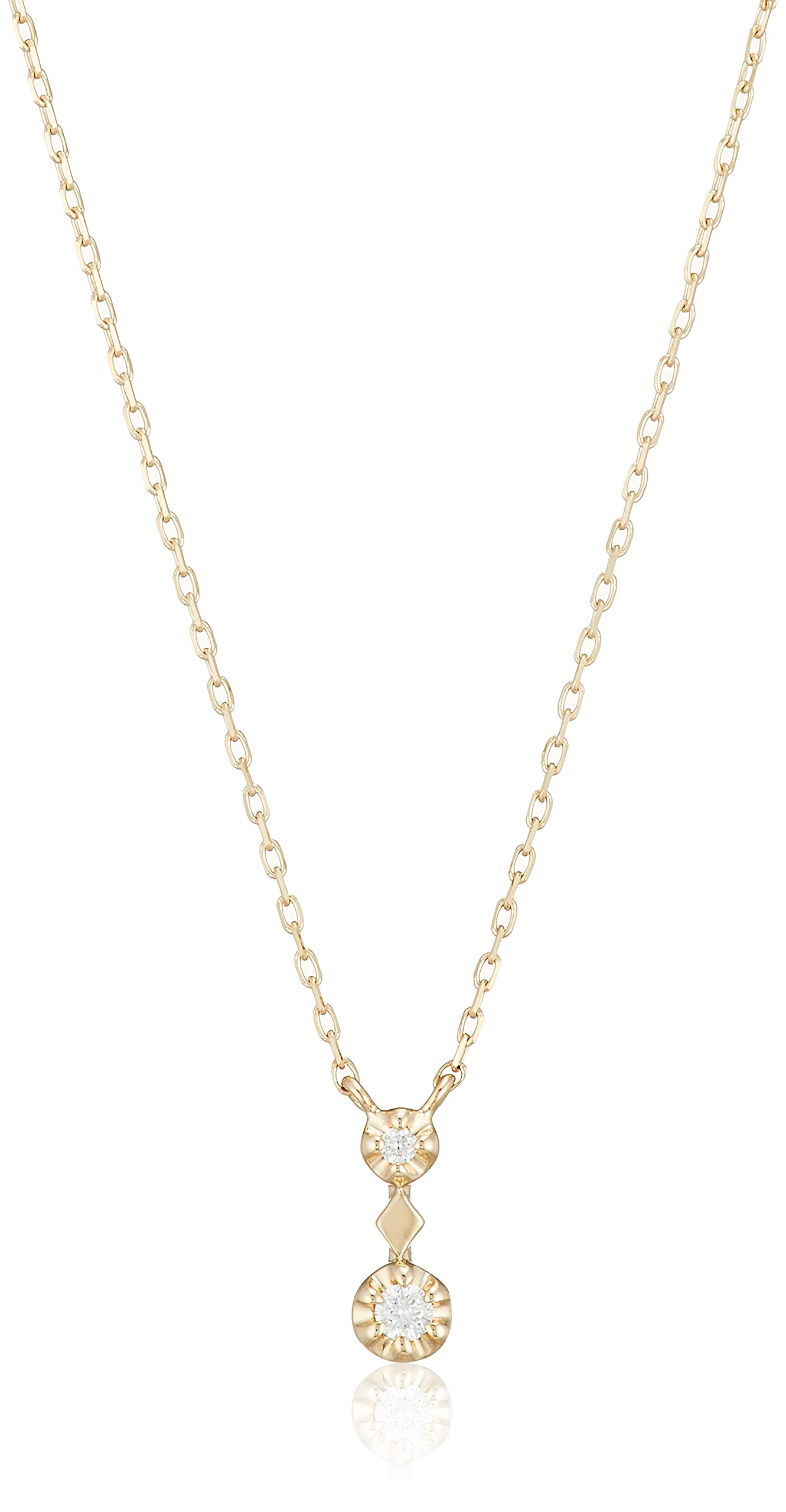 

Necklace K10 yellow gold 2 stones diamond AJVN158640DI [Vendome Aoyama] [Official]