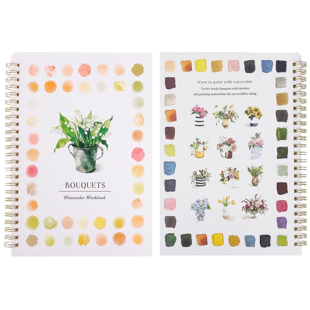Enhanced Non-Bleeding Watercolor Painting Book