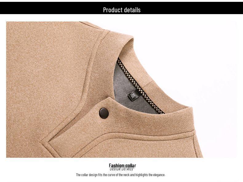 Men's 2025 Winter Fleece-Lined Thickened Sweatshirt with Single-Button Closure