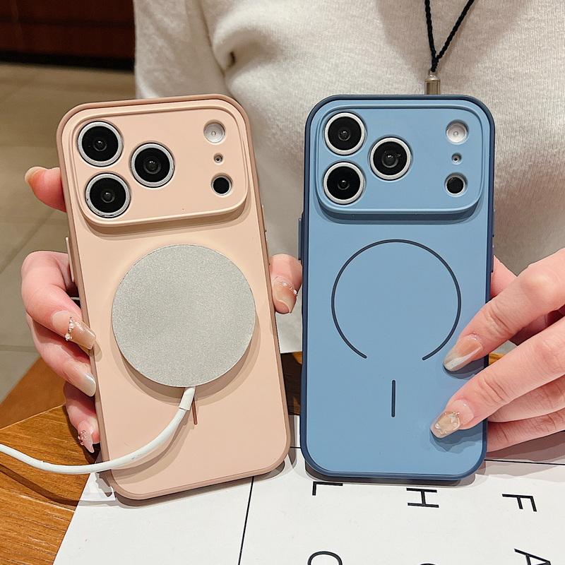 For iPhone 17 Pro Max Case Magnetic For Magsafe Wireless Charge Shockproof Matte Cover For iPhone 16 Pro Max Funda iPhone 13 14 15 Pro Max