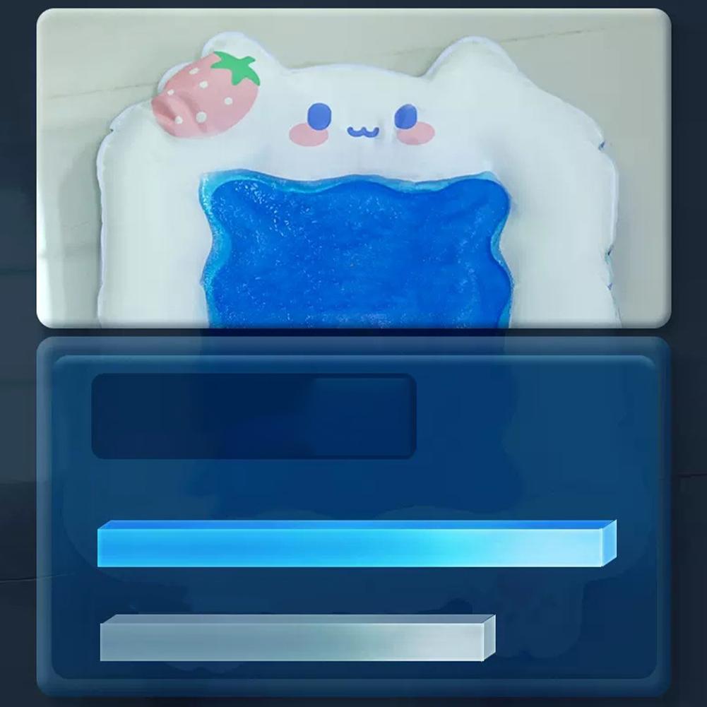 Pet Strawberry Pattern Ice Pad 3-layer Waterproof Summer Cooling Mat Sleeping Bed Pet Supplies For Dogs Cats