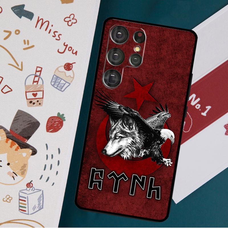 

Турецкий язык бозгурт серый волк Чехол для Samsung Galaxy S23 S22 S21 Ultra S20 FE Note 20 Ultra S8 S9 S10 Note 10 Plus Чехол Galaxy S20