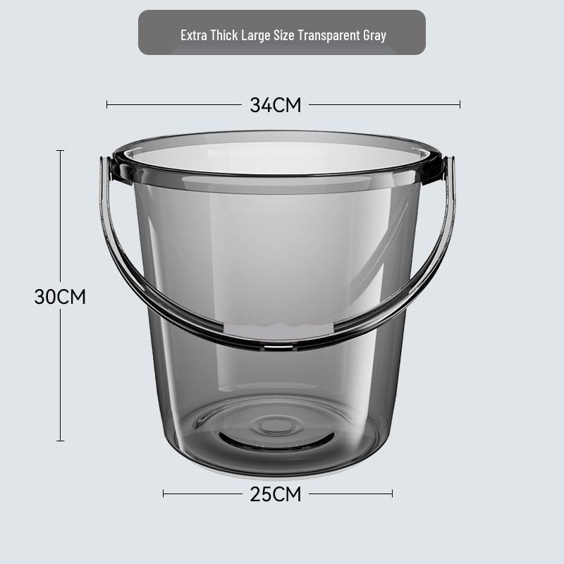 Förtjockad Transparent Plasttunna med Lock: Hushållsvattenförvaring, Tvätt- och Studentrums-användning