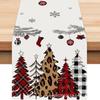 Christmas Table Runner with Santa and Tree Design