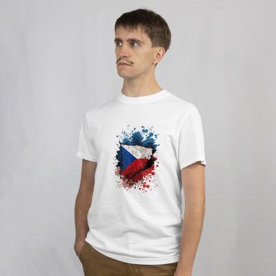 ČESKO Tričko Státní Vlajka Evropa Fotbalový Fanoušek Tričko