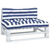 2 Piece Pallet Cushions Blue & White Striped Fabric
