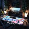 1Pc Fantasy Pokmon Artwork Gaming Mouse Pad Keyboard Desk Mat Non-slip Rubber Lock Edge Waterproof Computer Mousepad for Office Home Decor Y1119