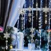 10pcs Crystal Christmas Ornaments for Tree Decorations-Hanging Acrylic Snowflake Icicle Ornaments with Drop Pendants for Winter Wonderland Chandelier