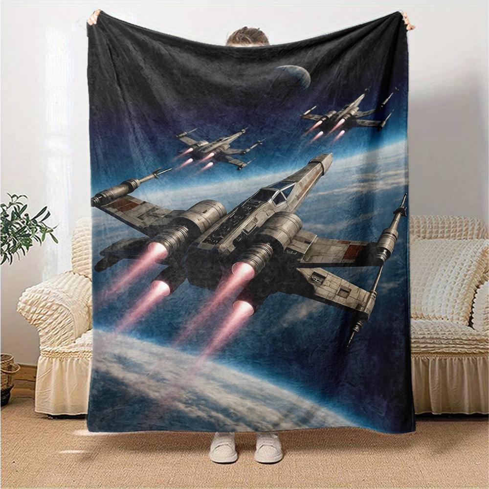 Star Wars Blanket Warmthful Decor Suitable for Seaside Bed Bedding Four Seasons Universal Modern Style Gift for Travel Home Birthdays