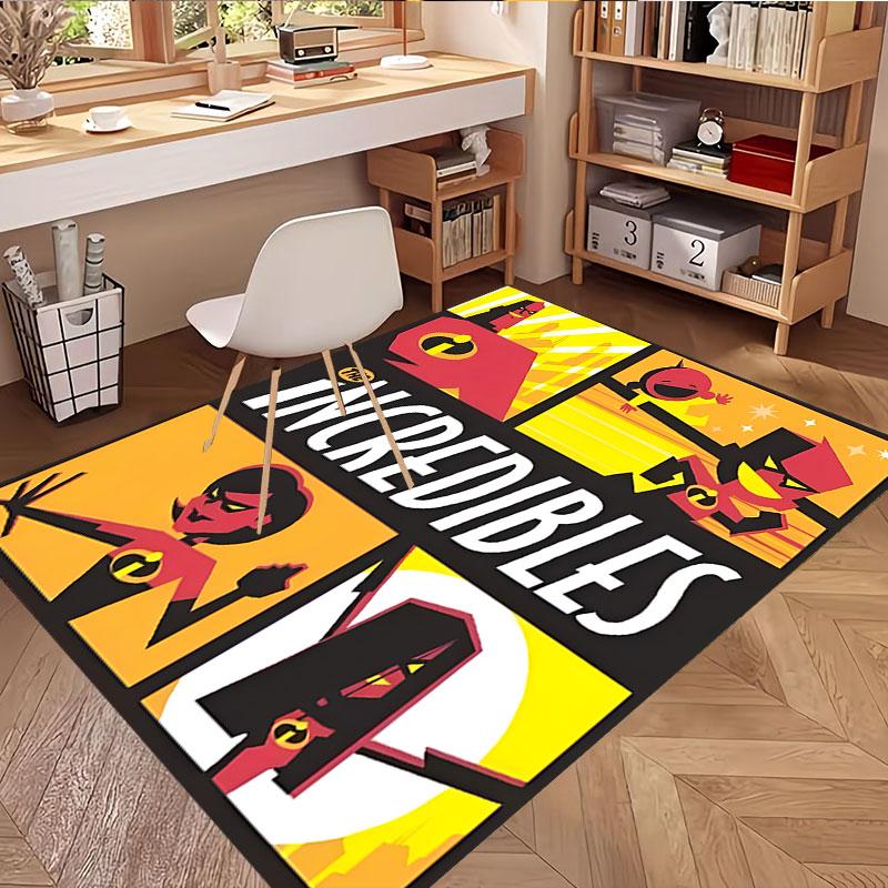 Incredibles Print Rug, Washable Floor Carpet, For Entryway Dorm Laundry Room Office Study, Home Decor Birthday Christmas Gift