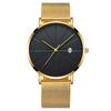 Men's Ultra-Thin Wormhole Concept Quartz Watch with Mesh Band