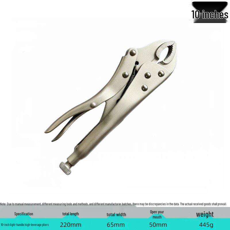 Industrial Grade Multifunctional High Leverage Round Nose Pressure Clamping Pliers for Labor-Saving Work.