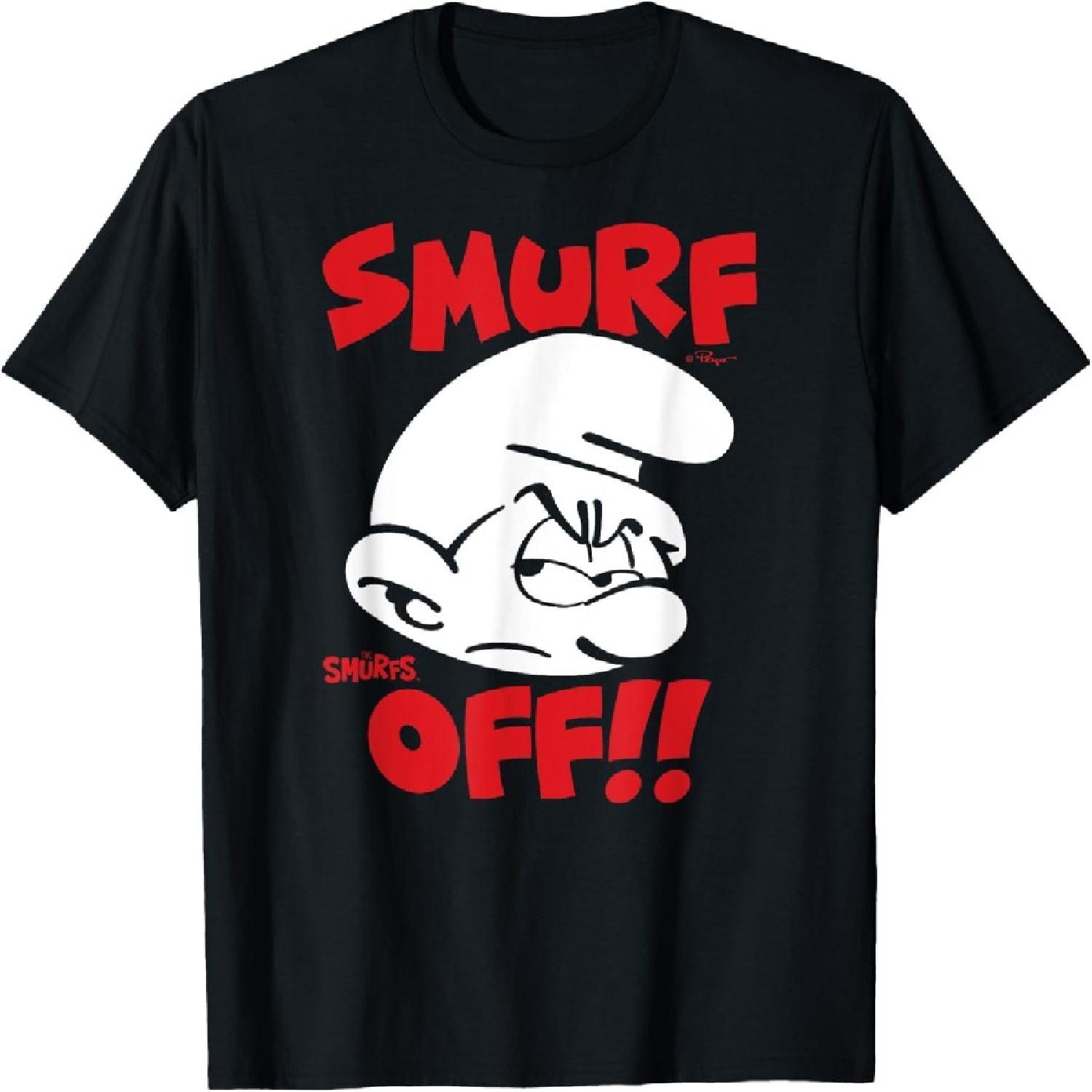 The Smurfs Smurf Off! Grouchy Smurf Retro Cartoon T-Shirt XXXXXL разноцветный