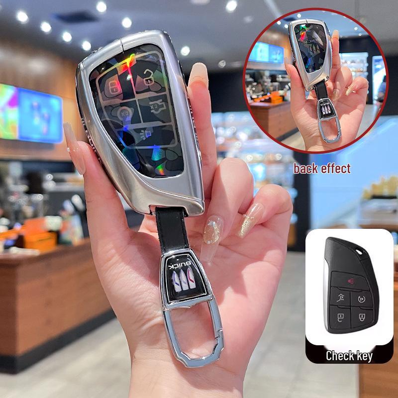 High-End Full-Coverage Metal Key Fob Case for Buick Envision Plus, Envision S/GS, and LaCrosse Cars