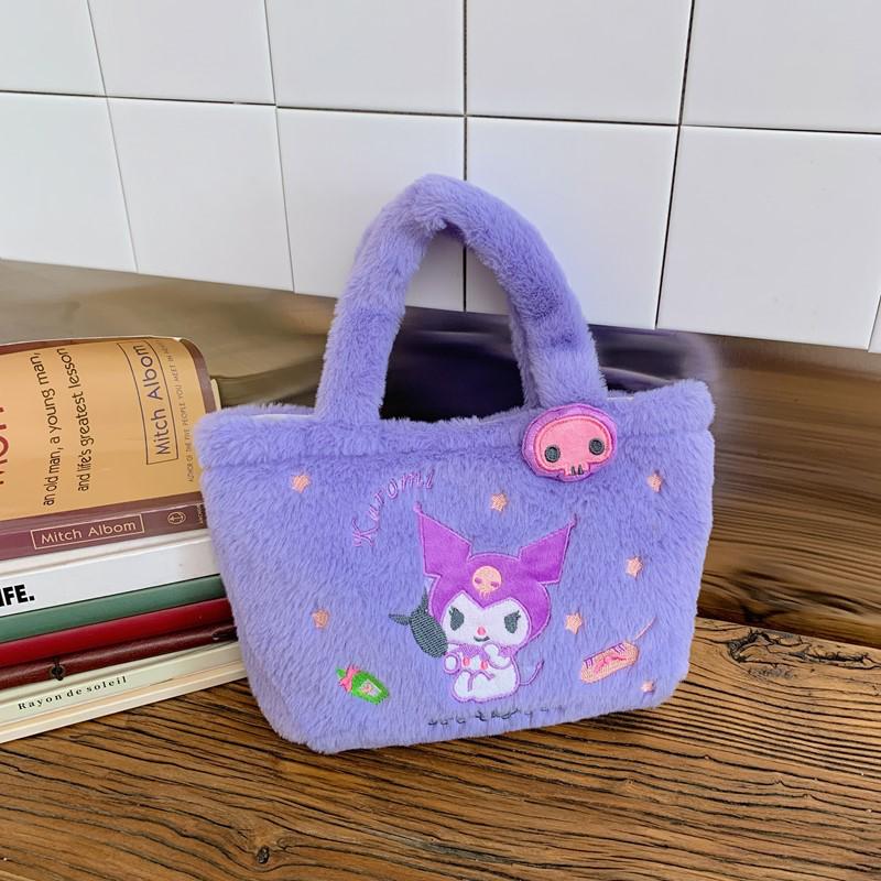 Sanrio Cartoon Plush Handbag Lunch Bag for Kids and Students