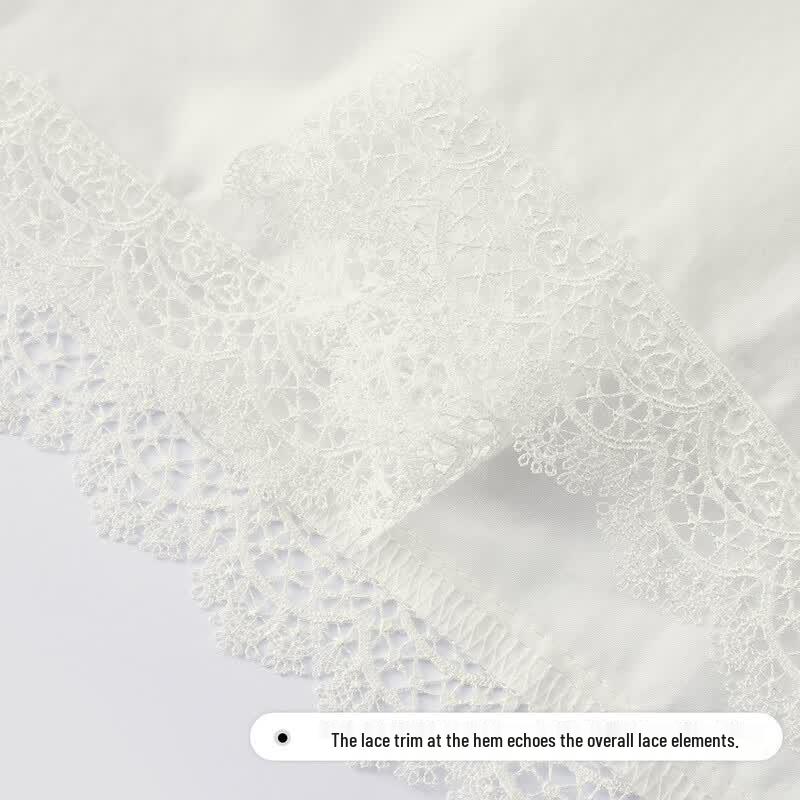 FivePlus Women's High-Waist Lace Midi Skirt