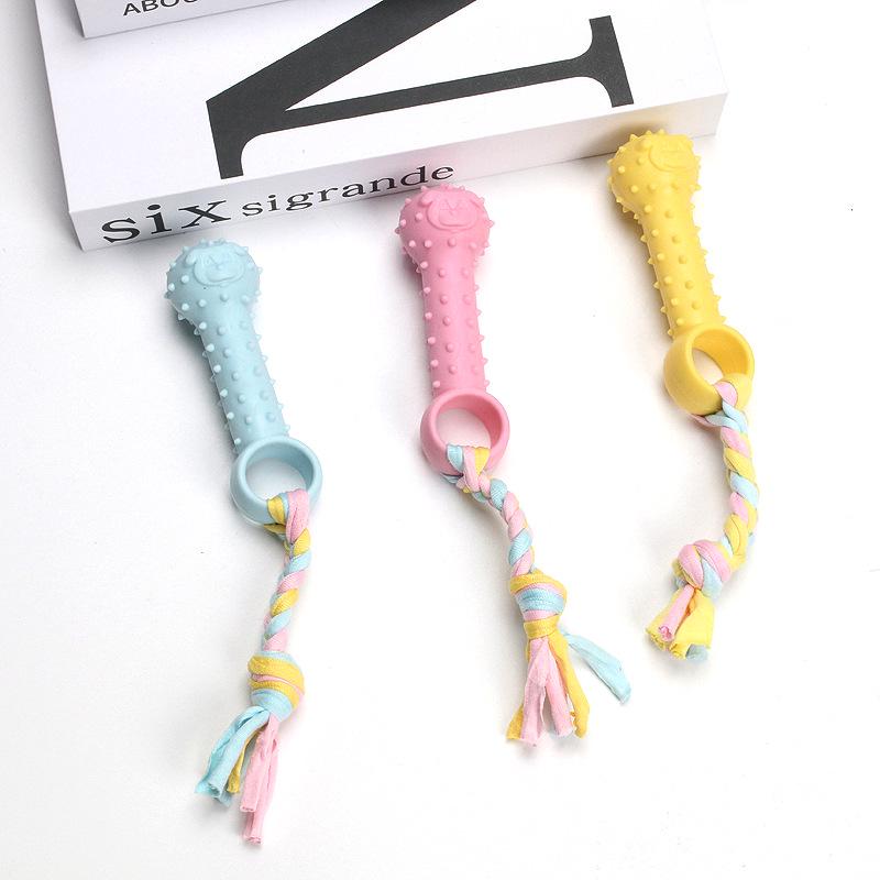 Durable TPR Dog Teething Stick: Bite-Resistant, Self-Play, Boredom Relief Toy