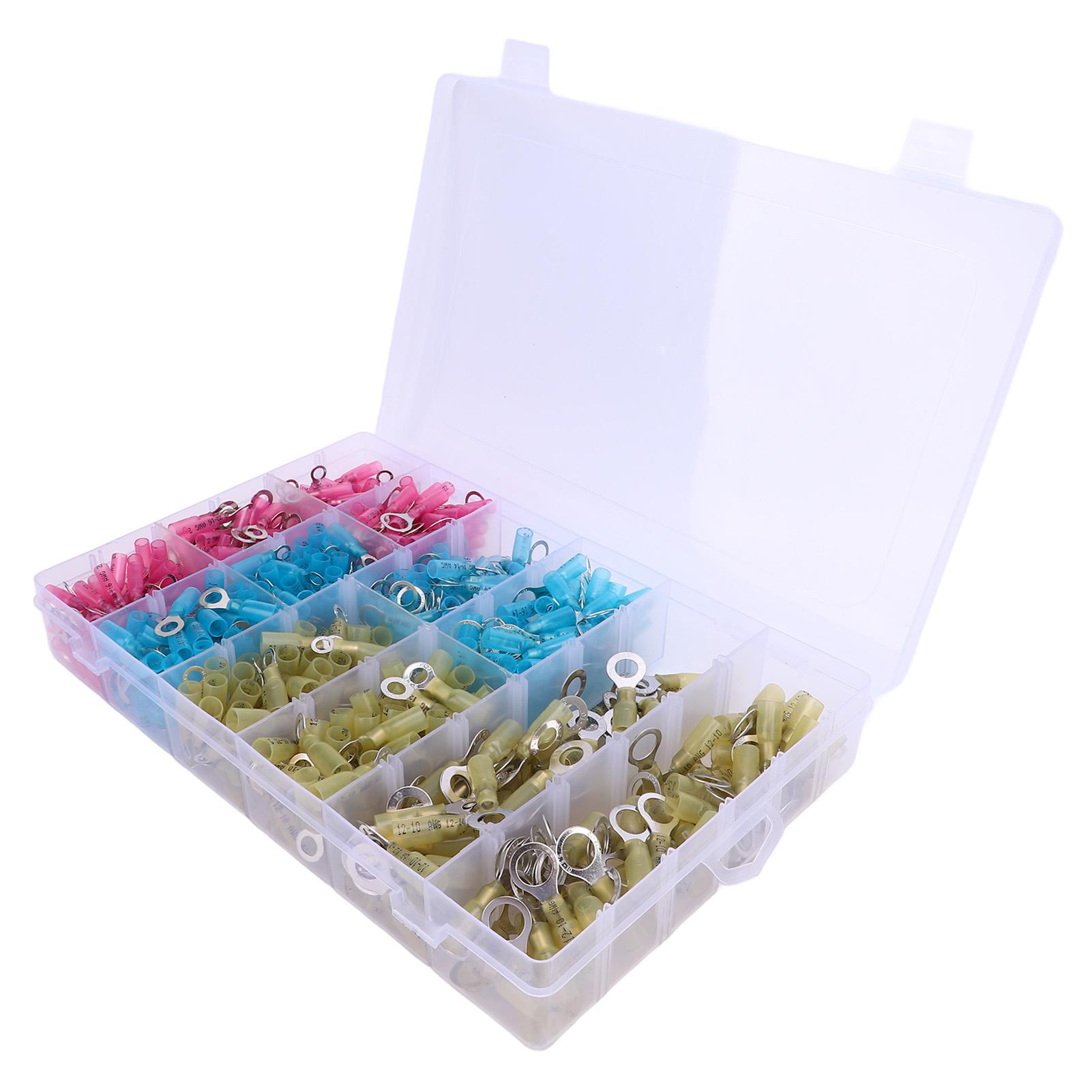 

600pcs Heat Shrink Wire Connectors Waterproofing Electrical Insulated Crimp Ring Terminals