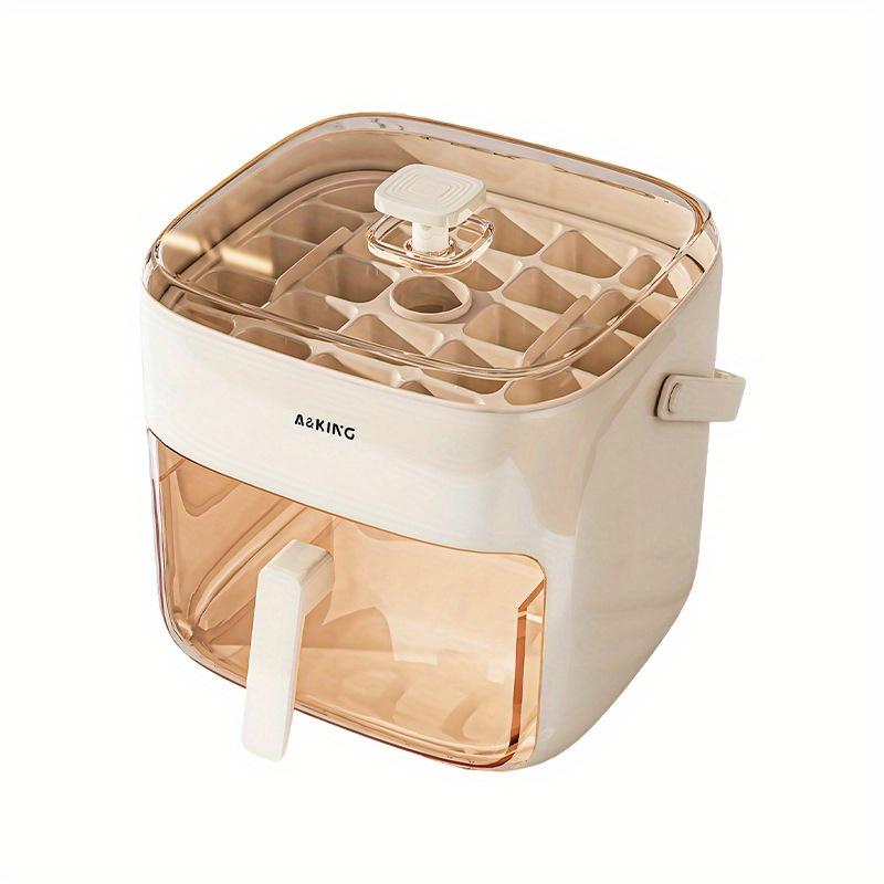 

Double Layer Ice Cube Maker Press Ice Ball Maker Storage Box Refrigerator Popsicle Homemade DIY for Household Kitchen Party Bar белый