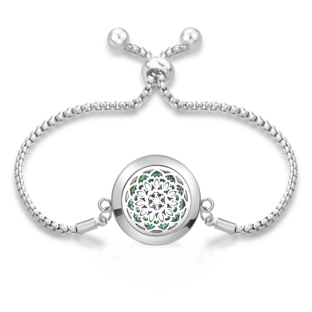 Women's Openable Titanium Steel Essential Oil Diffuser Bracelet