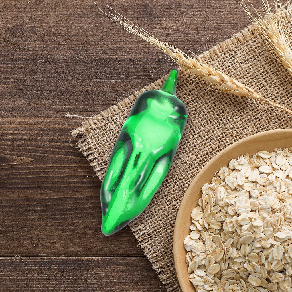 Lifelike Crystal Chili Pepper Decoration Artificial Vegetable Ornament for Kitchen Restaurant Tabletop Chinese Style Food Decor