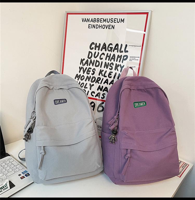 Men's Student Canvas Backpack - Japanese Style, Large Capacity, Ideal for College, High School, Travel