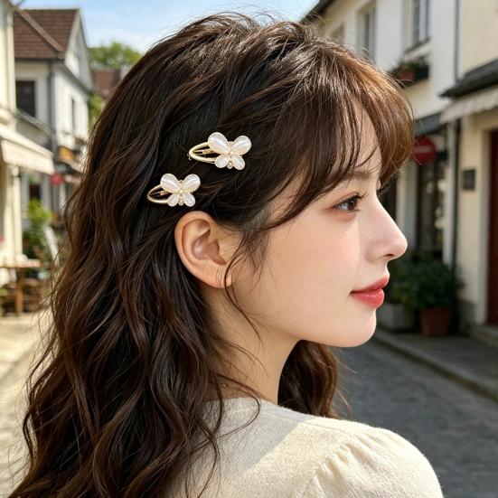 Girl Hairpin Butterfly Decor Easy Clip Side Bang to Wear Hair Hair Organizer Clip Festival Events
