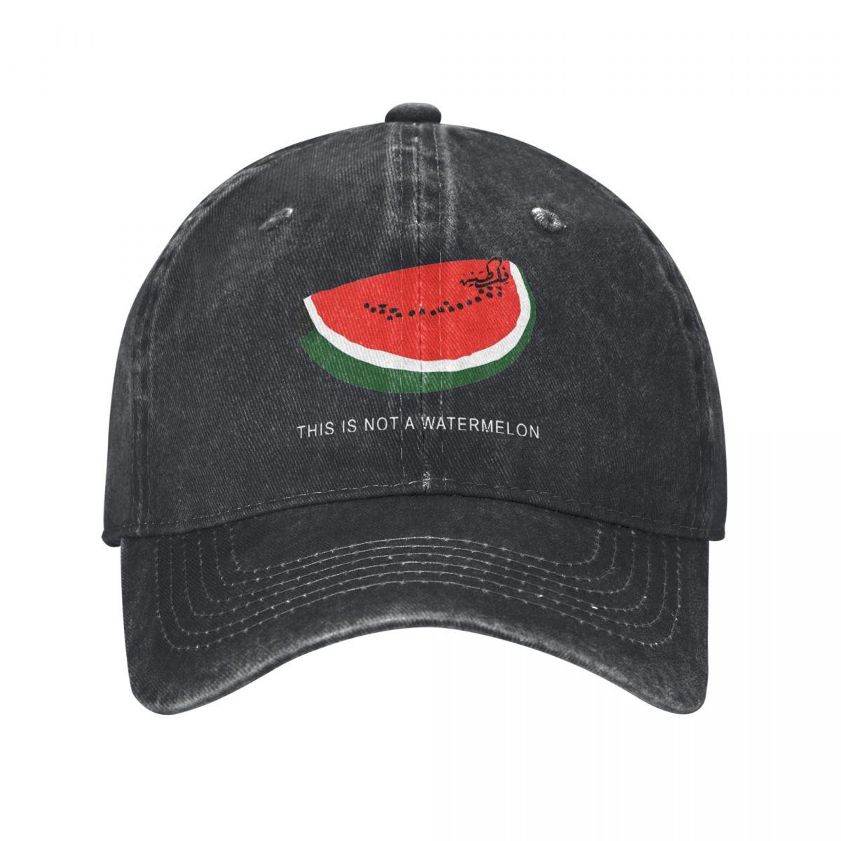 

This Is Not A Watermelon Outfit Unisex Style Baseball Caps Watermelon Freedom Trucker Hats Casual Wear Adjustable One Size