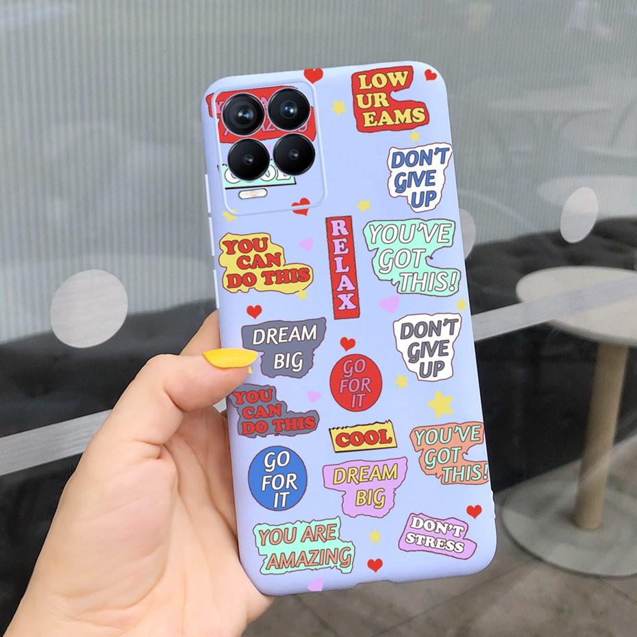 For Realme 8 Case Lavender Sunflower Silicone Back Cover For Realme 8 Pro 8i Realme8 4G RMX3085 Soft TPU Phone Case Luxury Coque