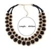 Vintage Choker Necklace Colorful Glasses Stone Necklace Fashion Crystal Necklace  for Women