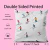 Anime Ski Resort Prop Pillow Case Anti-Dustmite Pillowcase Invisible Zipper Silky Short Plush Sofa Cushion Cover