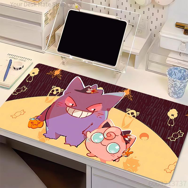 Large Mouse Pad PPokemon Gengar Lock edge Office Computer Desk Mat Table Keyboard Pad Laptop Carpet Accessories Gaming Mousepad